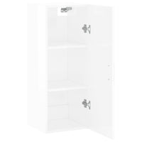 Thumbnail for Wandschrank Hochglanz-Weiß 34,5x34x90 cm