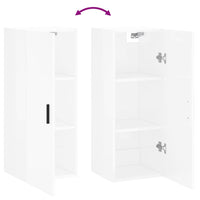 Thumbnail for Wandschrank Hochglanz-Weiß 34,5x34x90 cm