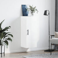 Thumbnail for Wandschrank Hochglanz-Weiß 34,5x34x90 cm