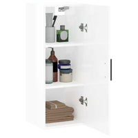Thumbnail for Wandschrank Hochglanz-Weiß 34,5x34x90 cm