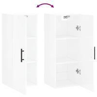 Thumbnail for Wandschrank Hochglanz-Weiß 34,5x34x90 cm