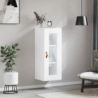Thumbnail for Wandschrank Hochglanz-Weiß 34,5x34x90 cm