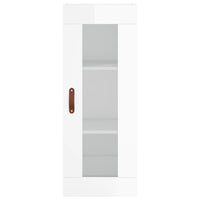 Thumbnail for Wandschrank Hochglanz-Weiß 34,5x34x90 cm