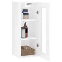 Thumbnail for Wandschrank Hochglanz-Weiß 34,5x34x90 cm