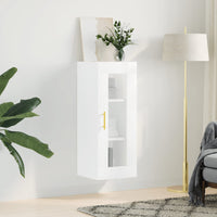 Thumbnail for Wandschrank Hochglanz-Weiß 34,5x34x90 cm