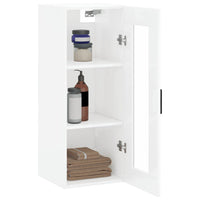 Thumbnail for Wandschrank Hochglanz-Weiß 34,5x34x90 cm