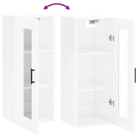 Thumbnail for Wandschrank Hochglanz-Weiß 34,5x34x90 cm