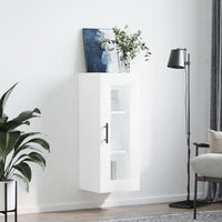 Thumbnail for Wandschrank Hochglanz-Weiß 34,5x34x90 cm