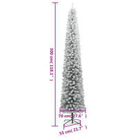 Thumbnail for Weihnachtsbaum Schlank mit Ständer Beschneit 300 cm PVC