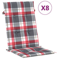 Thumbnail for Gartenstühle mit Auflagen 8 Stk. Massivholz Teak