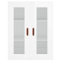 Thumbnail for Wandschränke 2 Stk. Hochglanz-Weiß Holzwerkstoff