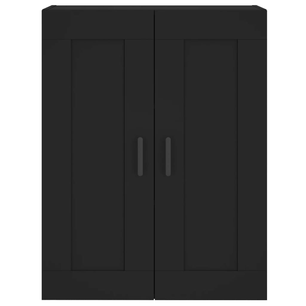 Wandschränke 2 Stk. Schwarz Holzwerkstoff