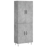 Thumbnail for Highboard Betongrau 69,5x34x180 cm Holzwerkstoff