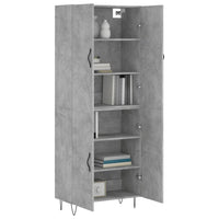 Thumbnail for Highboard Betongrau 69,5x34x180 cm Holzwerkstoff