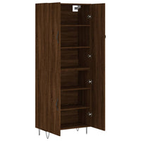 Thumbnail for Highboard Braun Eichen-Optik 69,5x34x180 cm Holzwerkstoff