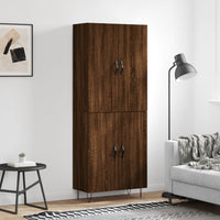 Thumbnail for Highboard Braun Eichen-Optik 69,5x34x180 cm Holzwerkstoff