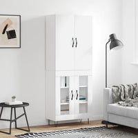 Thumbnail for Highboard Weiß 69,5x34x180 cm Holzwerkstoff