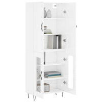 Thumbnail for Highboard Hochglanz-Weiß 69,5x34x180 cm Holzwerkstoff