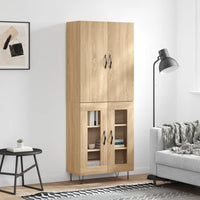 Thumbnail for Highboard Sonoma-Eiche 69,5x34x180 cm Holzwerkstoff