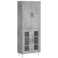 Thumbnail for Highboard Betongrau 69,5x34x180 cm Holzwerkstoff
