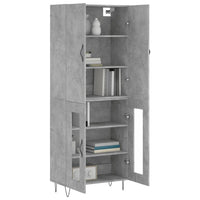 Thumbnail for Highboard Betongrau 69,5x34x180 cm Holzwerkstoff