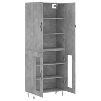 Thumbnail for Highboard Betongrau 69,5x34x180 cm Holzwerkstoff