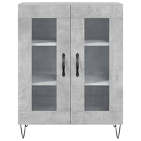 Thumbnail for Highboard Betongrau 69,5x34x180 cm Holzwerkstoff