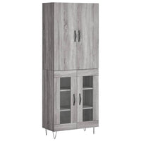 Thumbnail for Highboard Grau Sonoma 69,5x34x180 cm Holzwerkstoff