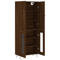Thumbnail for Highboard Braun Eichen-Optik 69,5x34x180 cm Holzwerkstoff