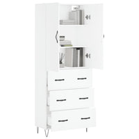 Thumbnail for Highboard Weiß 69,5x34x180 cm Holzwerkstoff