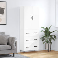 Thumbnail for Highboard Hochglanz-Weiß 69,5x34x180 cm Holzwerkstoff