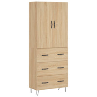 Thumbnail for Highboard Sonoma-Eiche 69,5x34x180 cm Holzwerkstoff