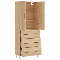 Thumbnail for Highboard Sonoma-Eiche 69,5x34x180 cm Holzwerkstoff