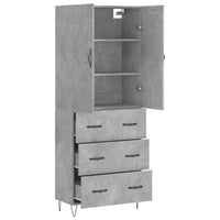Thumbnail for Highboard Betongrau 69,5x34x180 cm Holzwerkstoff