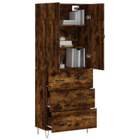 Thumbnail for Highboard Räuchereiche 69,5x34x180 cm Holzwerkstoff