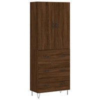 Thumbnail for Highboard Braun Eichen-Optik 69,5x34x180 cm Holzwerkstoff