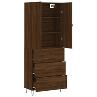 Thumbnail for Highboard Braun Eichen-Optik 69,5x34x180 cm Holzwerkstoff
