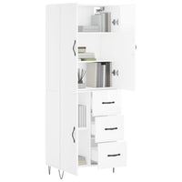 Thumbnail for Highboard Hochglanz-Weiß 69,5x34x180 cm Holzwerkstoff