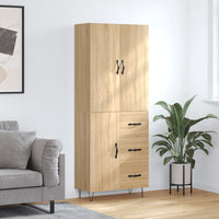 Thumbnail for Highboard Sonoma-Eiche 69,5x34x180 cm Holzwerkstoff