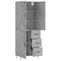 Thumbnail for Highboard Betongrau 69,5x34x180 cm Holzwerkstoff