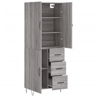 Thumbnail for Highboard Grau Sonoma 69,5x34x180 cm Holzwerkstoff