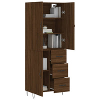 Thumbnail for Highboard Braun Eichen-Optik 69,5x34x180 cm Holzwerkstoff