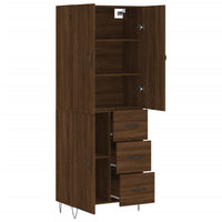 Thumbnail for Highboard Braun Eichen-Optik 69,5x34x180 cm Holzwerkstoff