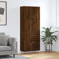 Thumbnail for Highboard Braun Eichen-Optik 69,5x34x180 cm Holzwerkstoff
