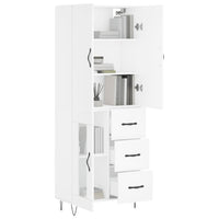 Thumbnail for Highboard Weiß 69,5x34x180 cm Holzwerkstoff