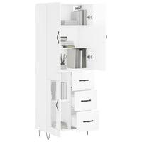Thumbnail for Highboard Hochglanz-Weiß 69,5x34x180 cm Holzwerkstoff