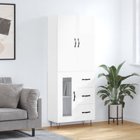 Thumbnail for Highboard Hochglanz-Weiß 69,5x34x180 cm Holzwerkstoff