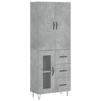 Thumbnail for Highboard Betongrau 69,5x34x180 cm Holzwerkstoff