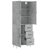 Thumbnail for Highboard Betongrau 69,5x34x180 cm Holzwerkstoff