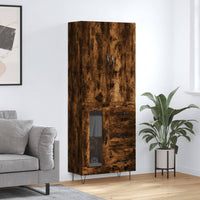 Thumbnail for Highboard Räuchereiche 69,5x34x180 cm Holzwerkstoff